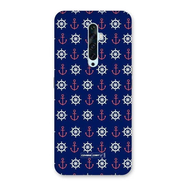 Anchor Pattern Blue Back Case for Oppo Reno2 F