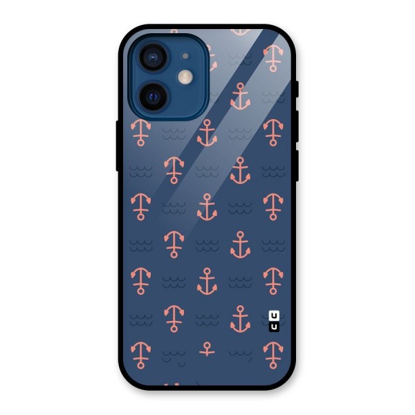 Anchor Sea Blue Glass Back Case for iPhone 12 Mini | Mobile Phone Covers   Cases in India Online at CoversCart.com