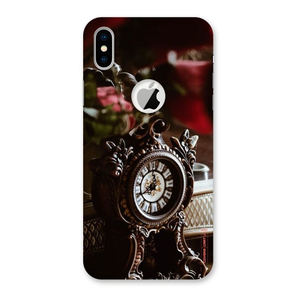 Ancient Clock Back Case for iPhone XS Logo Cut