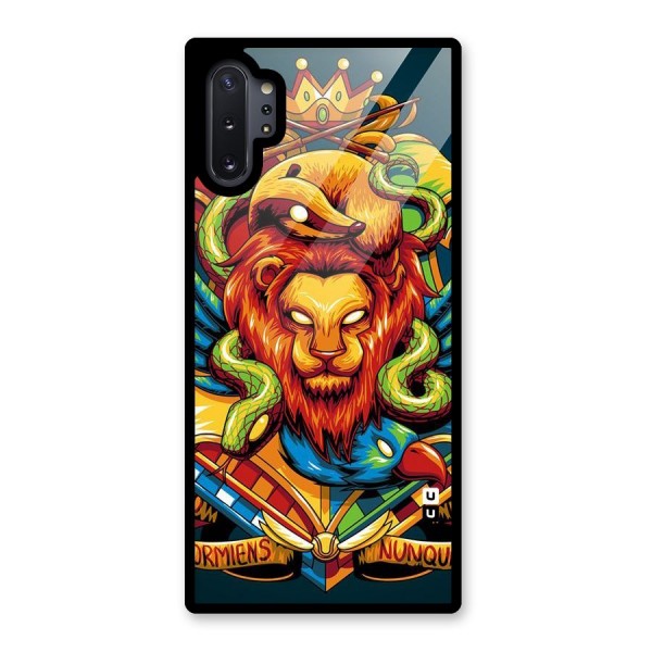 Animal Art Glass Back Case for Galaxy Note 10 Plus