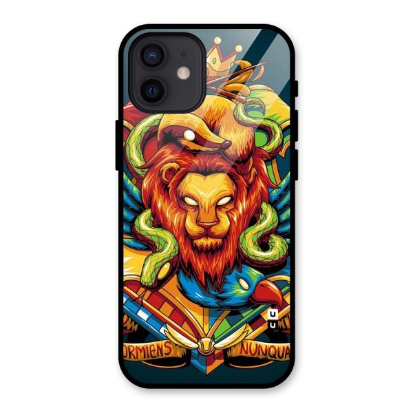 Animal Art Glass Back Case for iPhone 12