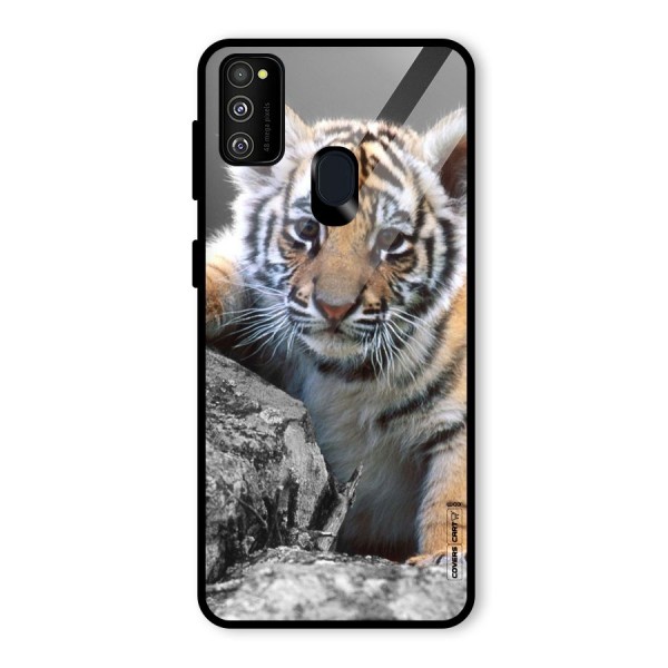 Animal Beauty Glass Back Case for Galaxy M21