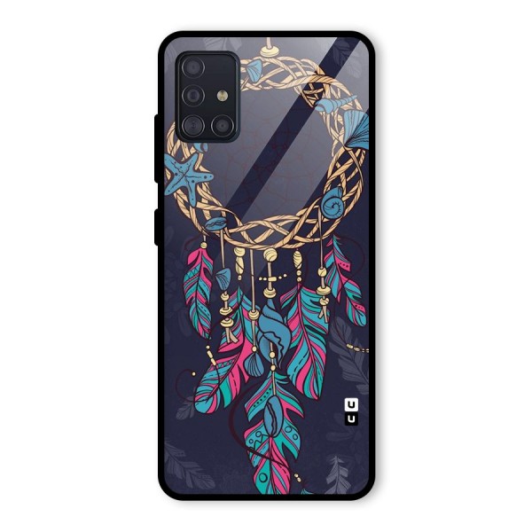 Animated Dream Catcher Glass Back Case for Galaxy A51