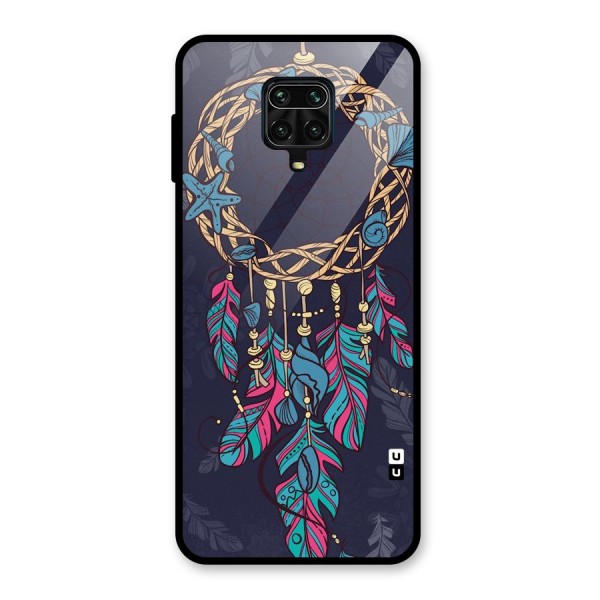Animated Dream Catcher Glass Back Case for Redmi Note 9 Pro Max