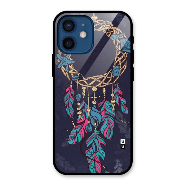 Animated Dream Catcher Glass Back Case for iPhone 12 Mini