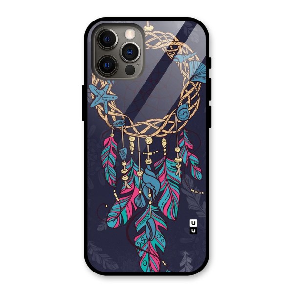 Animated Dream Catcher Glass Back Case for iPhone 12 Pro