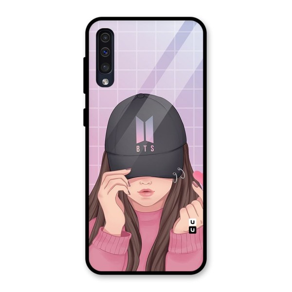 Anime Beautiful BTS Girl Glass Back Case for Galaxy A50