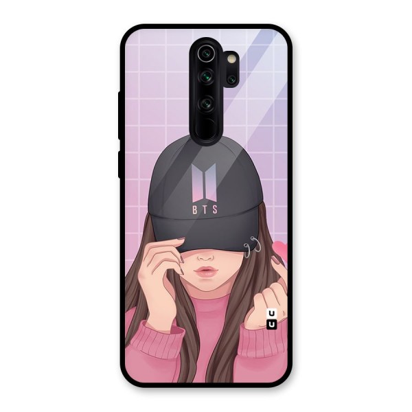 Anime Beautiful BTS Girl Glass Back Case for Redmi Note 8 Pro
