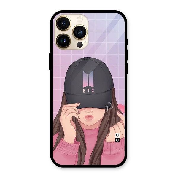 Anime Beautiful BTS Girl Glass Back Case for iPhone 13 Pro Max