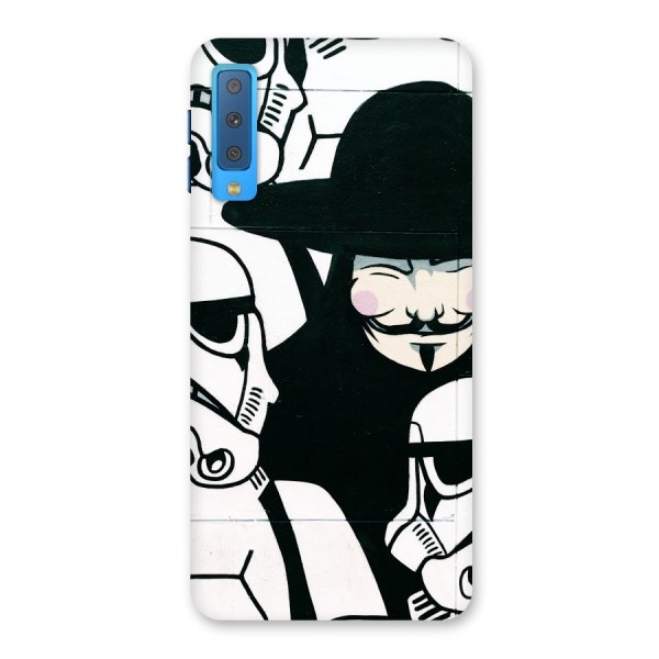 Anonymous Hat Back Case for Galaxy A7 (2018)