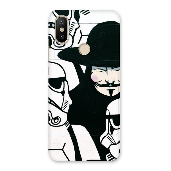 Anonymous Hat Back Case for Mi A2