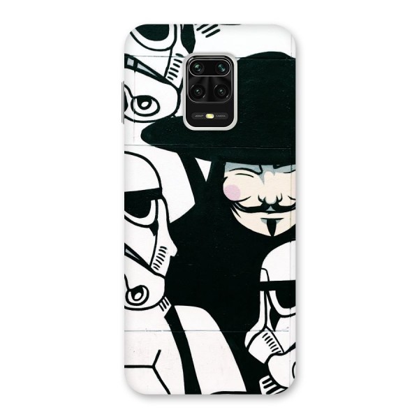 Anonymous Hat Back Case for Redmi Note 9 Pro