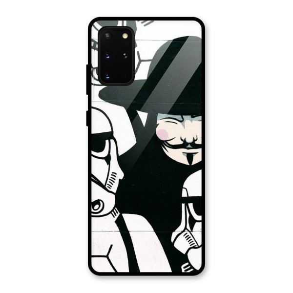 Anonymous Hat Glass Back Case for Galaxy S20 Plus