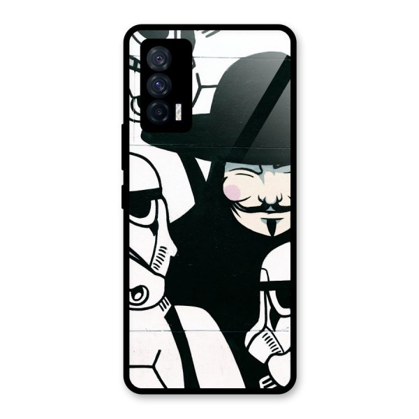 Anonymous Hat Glass Back Case for Vivo iQOO 7 5G