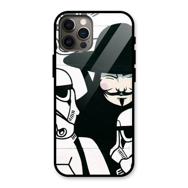 Anonymous Hat Glass Back Case for iPhone 12 Pro