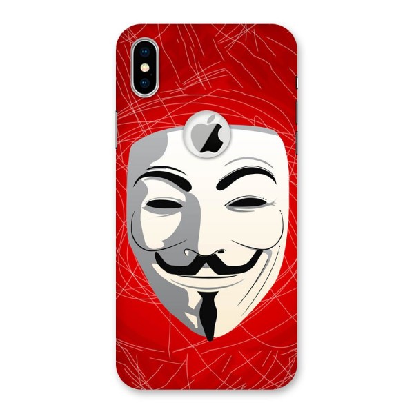 Anonymous Mask Abstract  Back Case for iPhone X Logo Cut