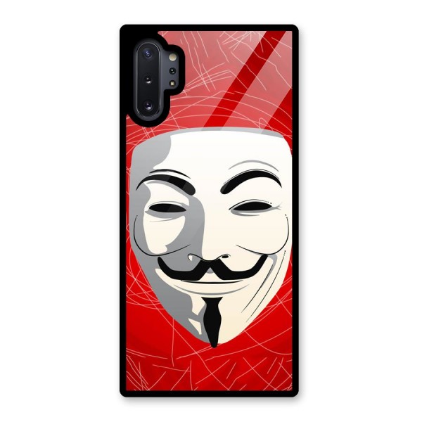 Anonymous Mask Abstract  Glass Back Case for Galaxy Note 10 Plus