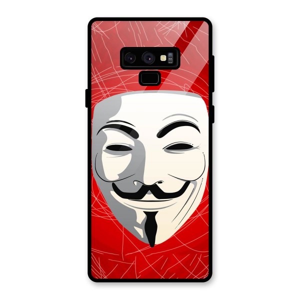 Anonymous Mask Abstract  Glass Back Case for Galaxy Note 9