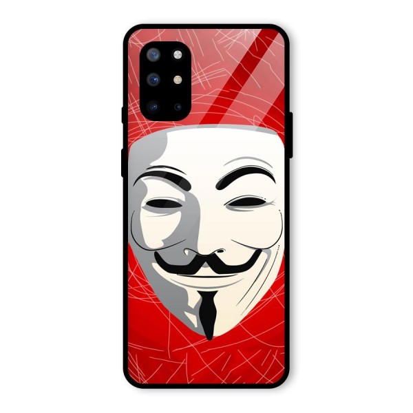 Anonymous Mask Abstract  Glass Back Case for OnePlus 8T