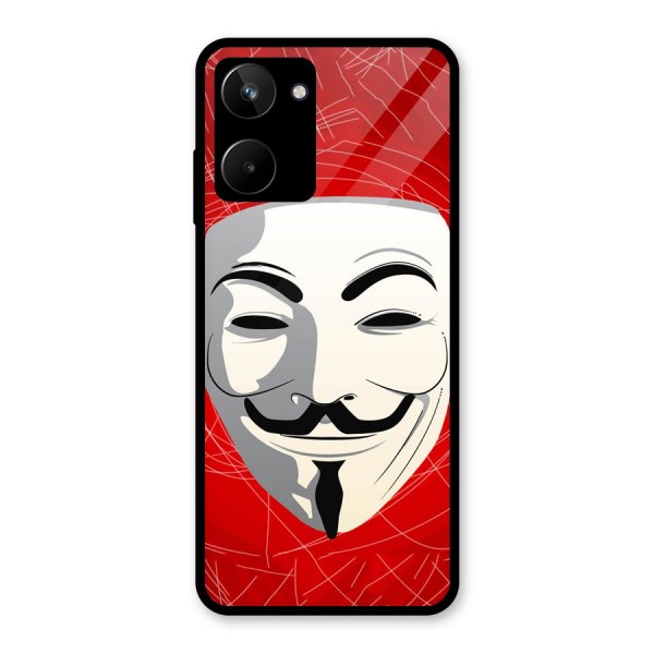 Anonymous Mask Abstract  Glass Back Case for Realme 10