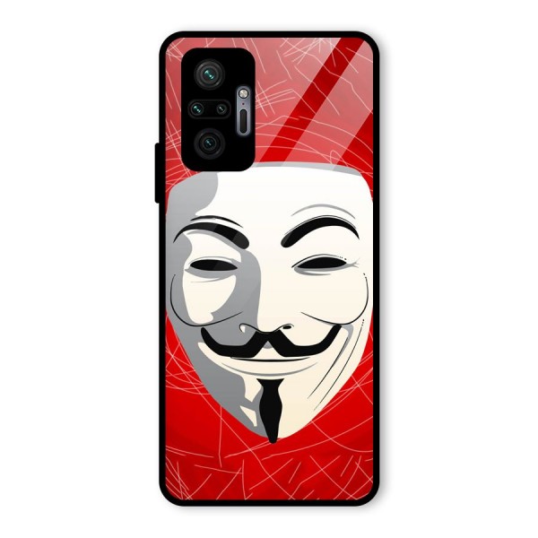 Anonymous Mask Abstract  Glass Back Case for Redmi Note 10 Pro Max