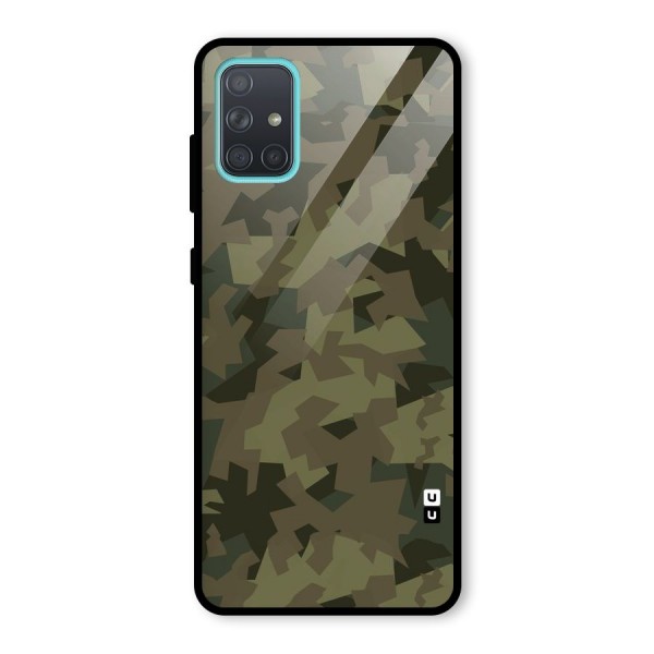 Army Abstract Glass Back Case for Galaxy A71