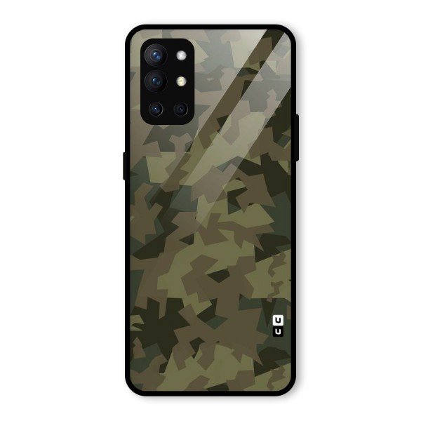 Army Abstract Glass Back Case for OnePlus 9R