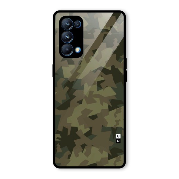 Army Abstract Glass Back Case for Oppo Reno5 Pro 5G
