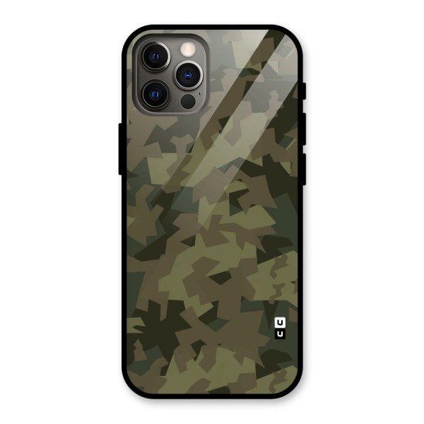 Army Abstract Glass Back Case for iPhone 12 Pro