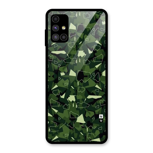Army Shape Design Glass Back Case for Galaxy M51