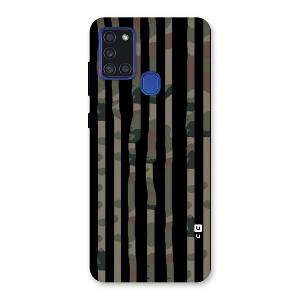 Army Stripes Back Case for Galaxy A21s