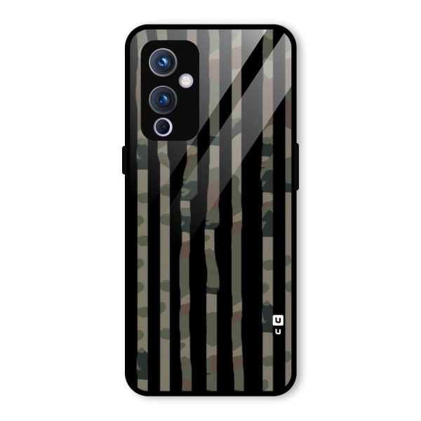 Army Stripes Glass Back Case for OnePlus 9