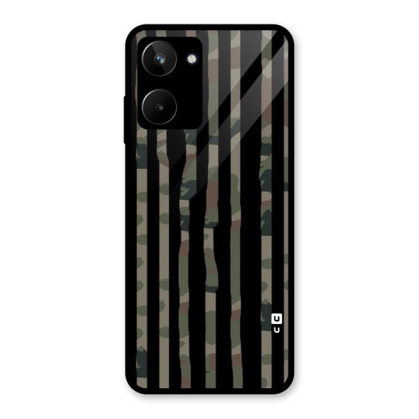 Army Stripes Glass Back Case for Realme 10
