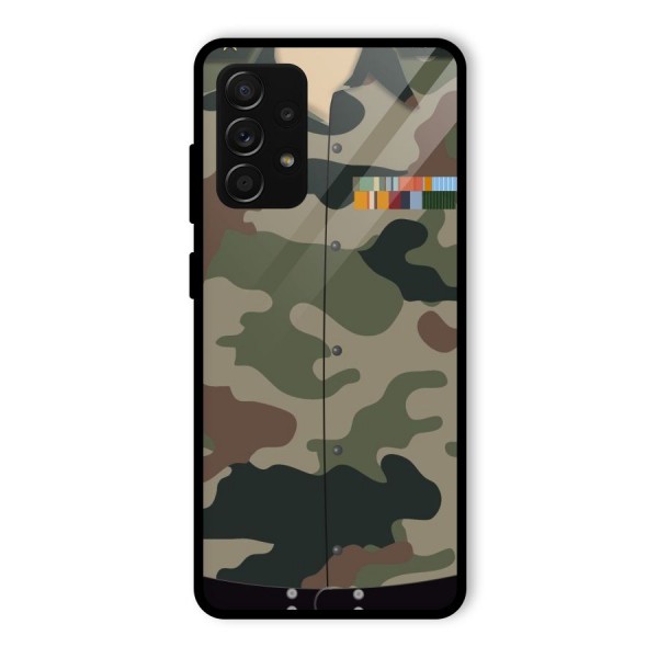 Army Uniform Glass Back Case for Galaxy A53 5G