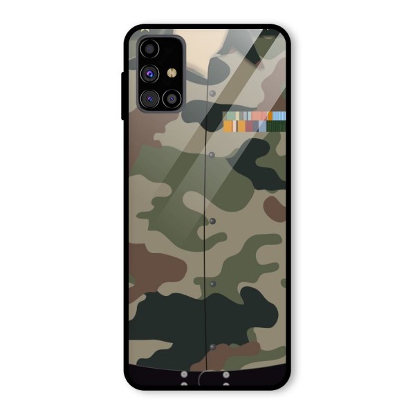 Army Uniform Glass Back Case for Galaxy M31s