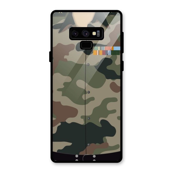 Army Uniform Glass Back Case for Galaxy Note 9