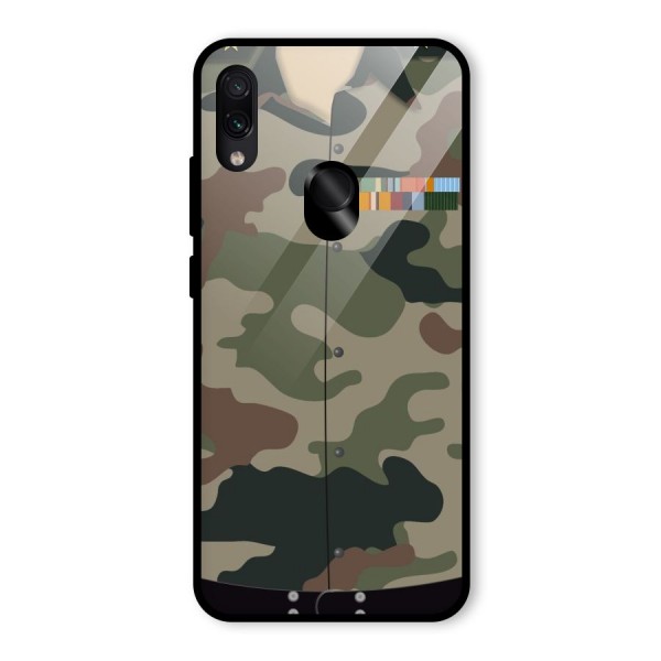 Army Uniform Glass Back Case for Redmi Note 7 Pro
