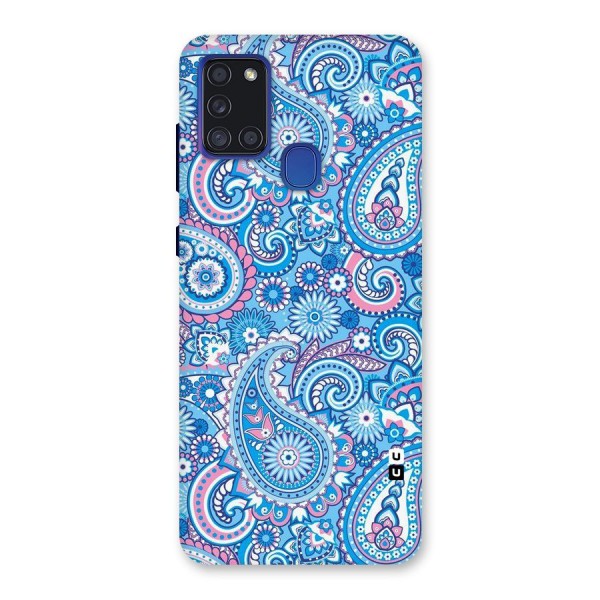Artistic Blue Art Back Case for Galaxy A21s