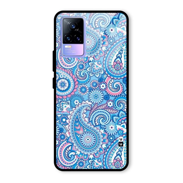 Artistic Blue Art Glass Back Case for Vivo Y73