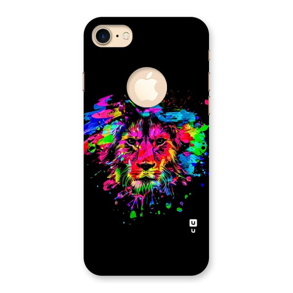 Artistic Lion Art Splash Back Case for iPhone 7 Logo Cut