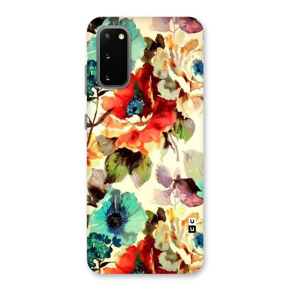 Artsy Bloom Flower Back Case for Galaxy S20