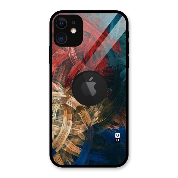 Artsy Colors Glass Back Case for iPhone 11 Logo Cut