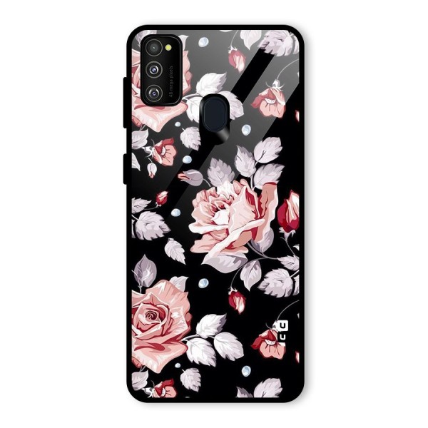 Artsy Floral Glass Back Case for Galaxy M30s