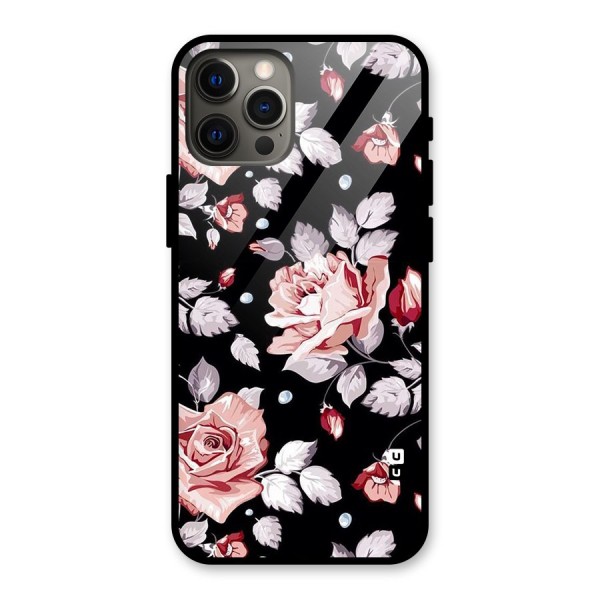 Artsy Floral Glass Back Case for iPhone 12 Pro Max