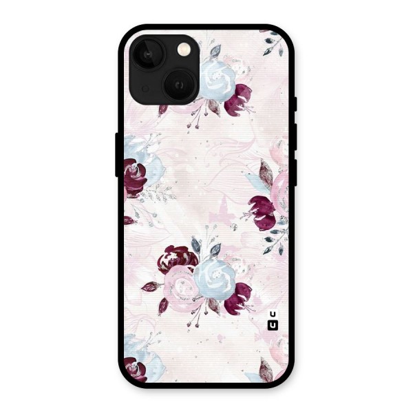 Artsy Florasy Glass Back Case for iPhone 13