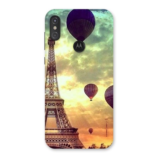 Artsy Hot Balloon And Tower Back Case for Motorola One Power