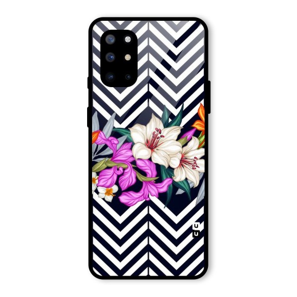 Artsy ZigZag Floral Glass Back Case for OnePlus 8T