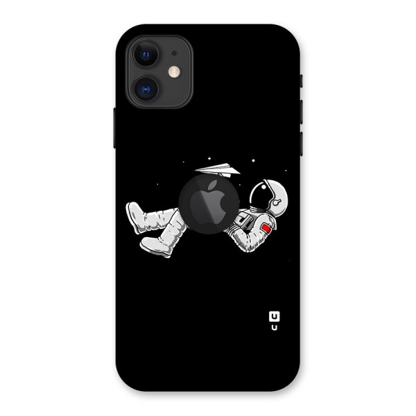 Astronaut Aeroplane Back Case for iPhone 11 Logo Cut