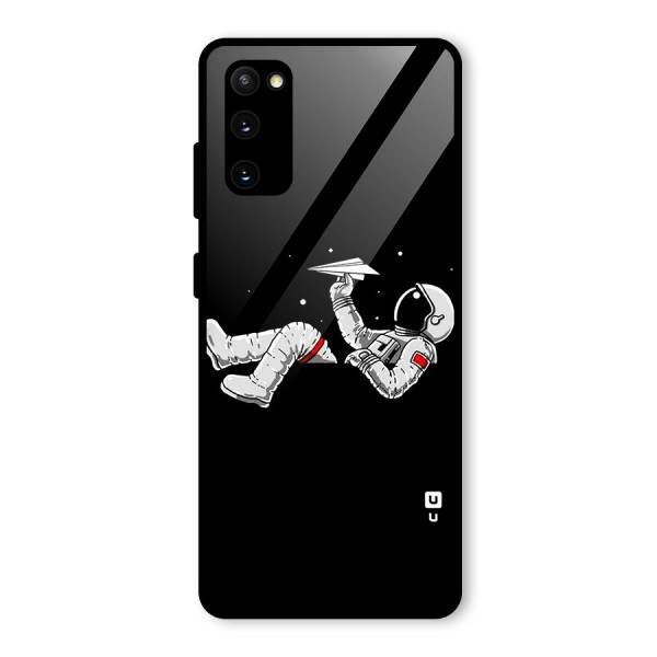 Astronaut Aeroplane Glass Back Case for Galaxy S20 FE