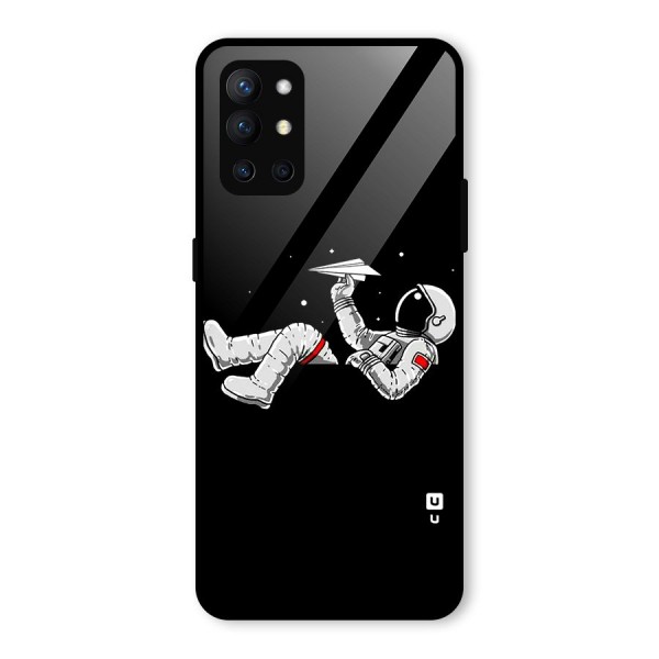 Astronaut Aeroplane Glass Back Case for OnePlus 9R